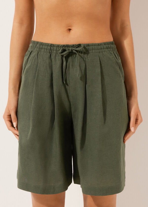 calzedonia Linen and Viscose Bermuda Shorts