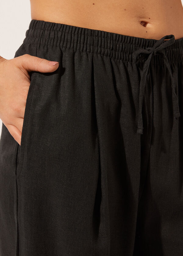 Calzedonia Linen And Viscose Palazzo Pants