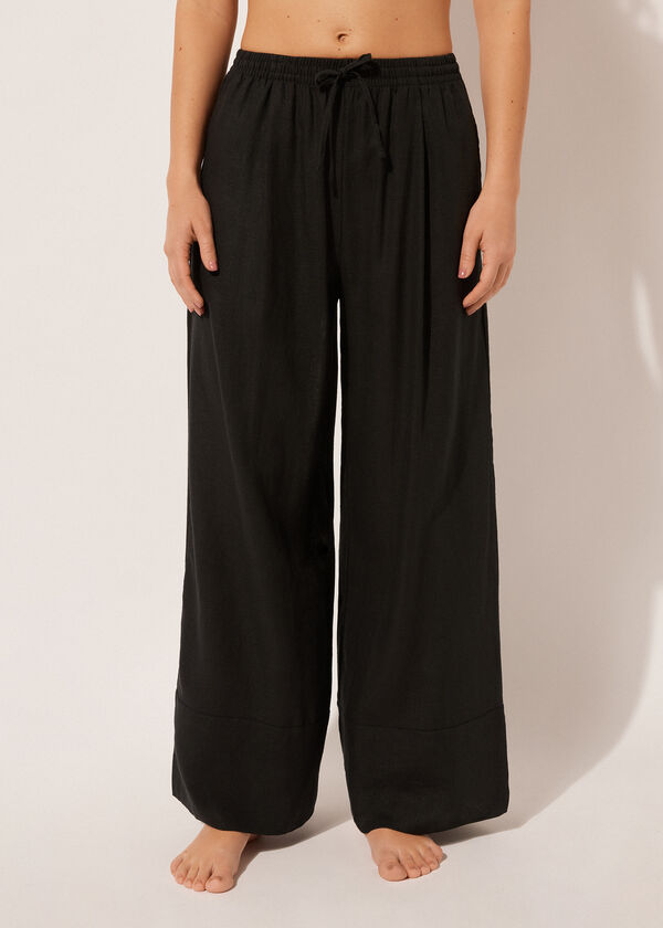 calzedonia Linen and Viscose Palazzo Pants