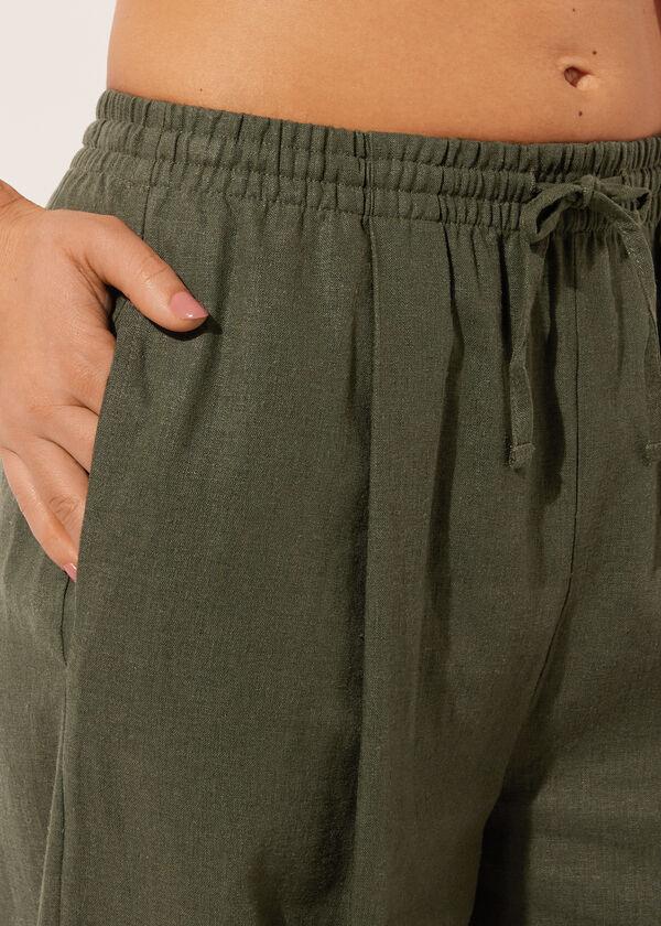 Calzedonia Linen And Viscose Palazzo Pants