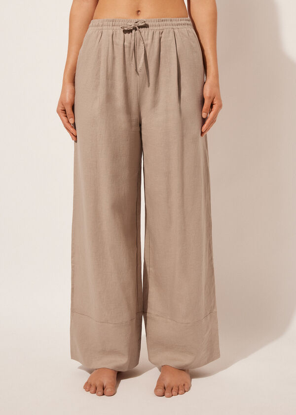 calzedonia Linen and Viscose Palazzo Pants