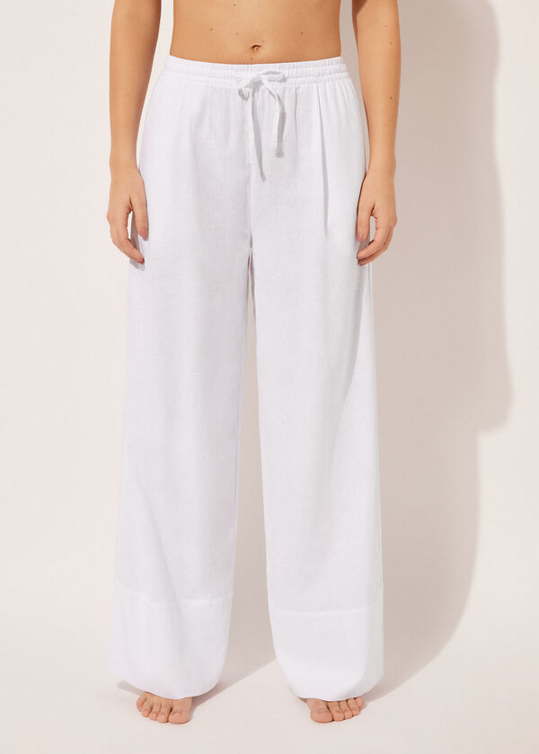 calzedonia Linen and Viscose Palazzo Pants