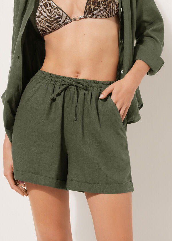 Calzedonia Linen And Viscose Shorts