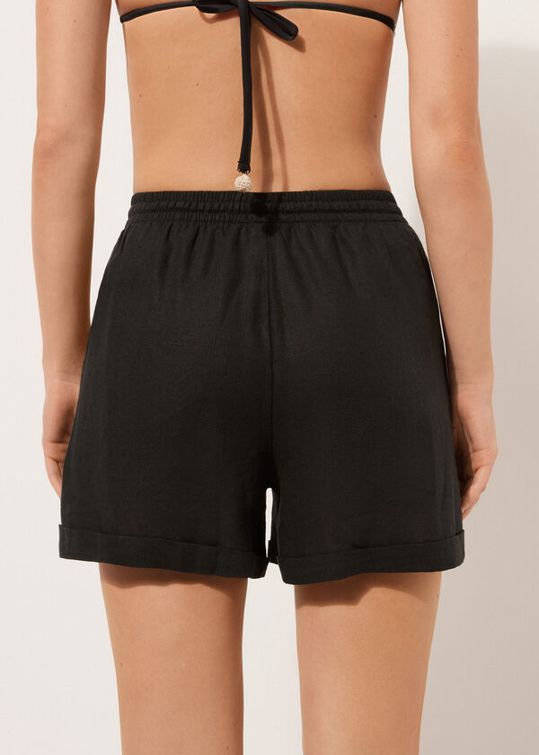 Calzedonia Linen And Viscose Shorts
