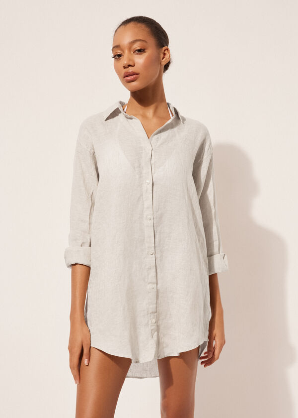 calzedonia Linen Shirtdress