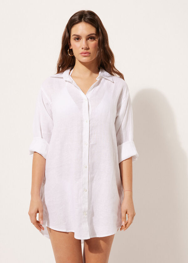 calzedonia Linen Shirtdress