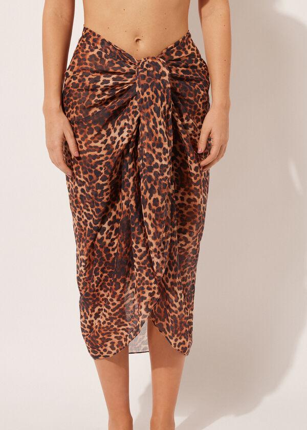 calzedonia Long Animal Print Sarong