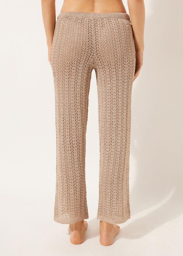 Calzedonia Long Crocheted Lamé Pants