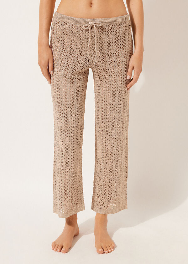 calzedonia Long Crocheted Lamé Pants
