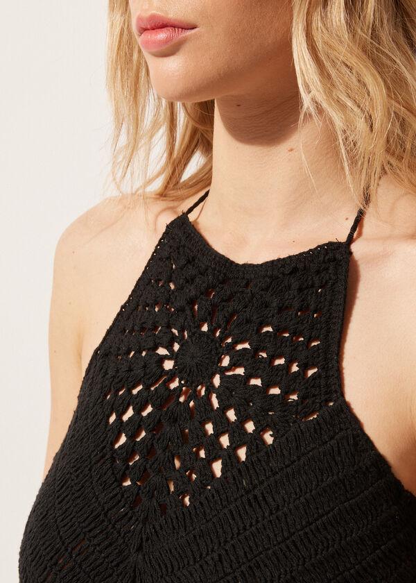 Calzedonia Long Dress With Crochet Bodice