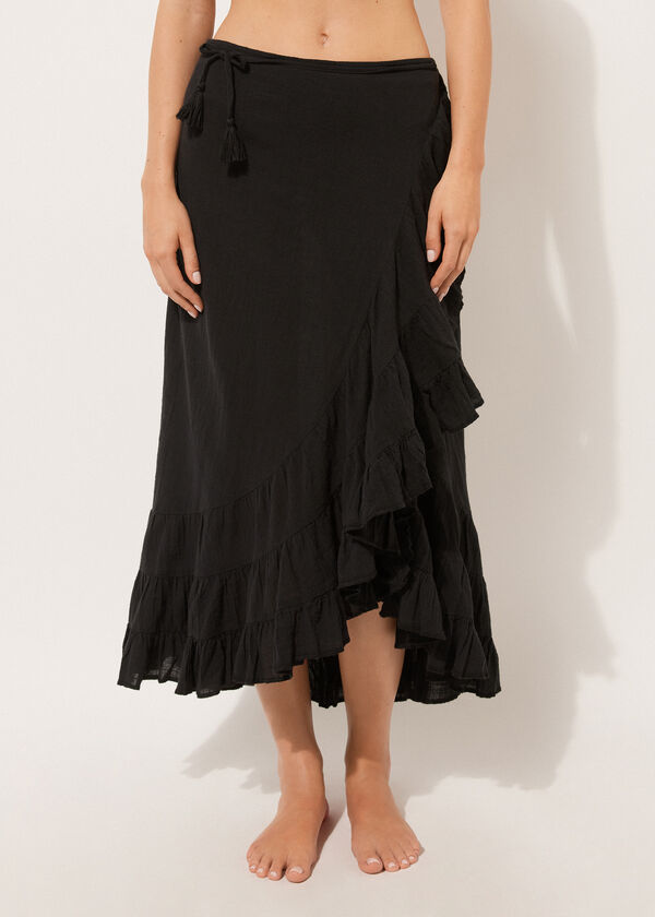 calzedonia Long Ruffled Skirt