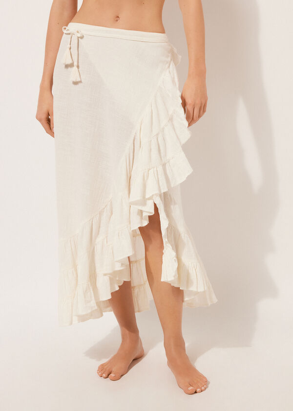 calzedonia Long Ruffled Skirt