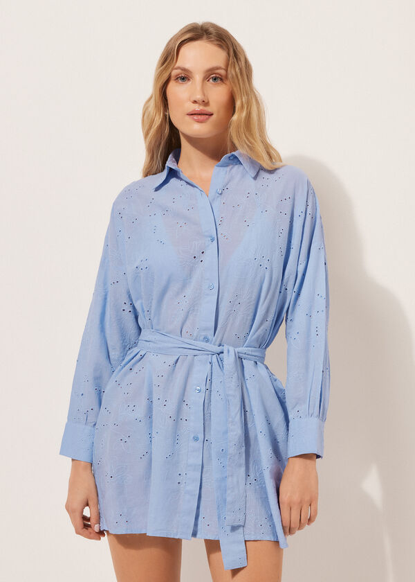 calzedonia Long Shirt in Broderie Anglaise