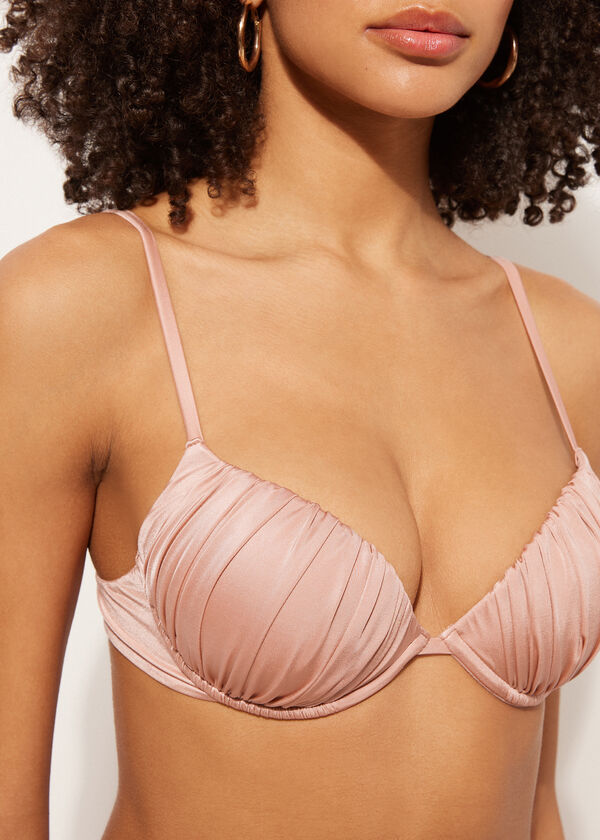 Calzedonia Push Up Swimsuit Shiny Satin