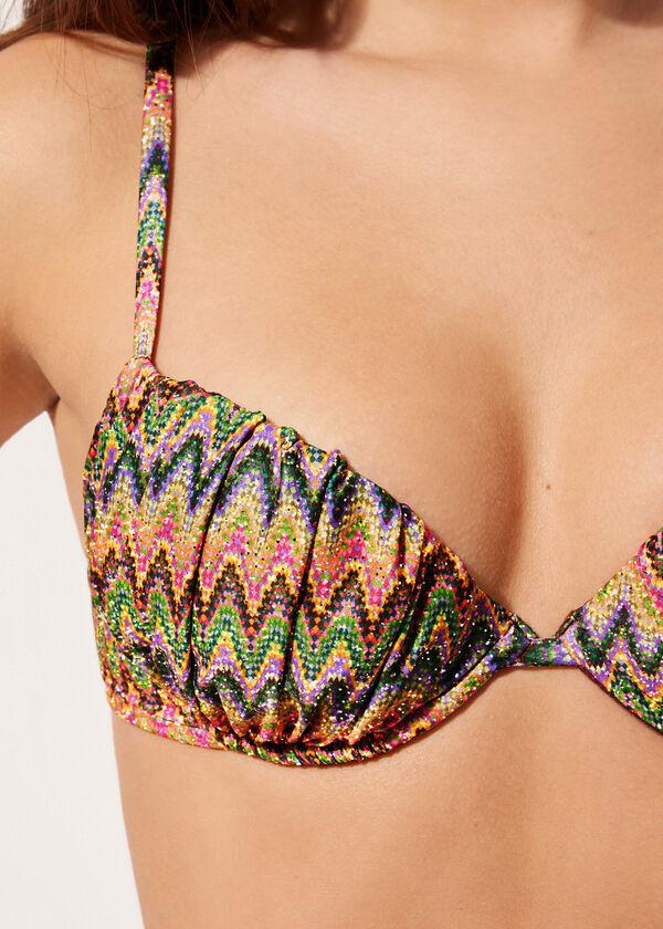Calzedonia Push-Up Swimsuit Top Bright Optical