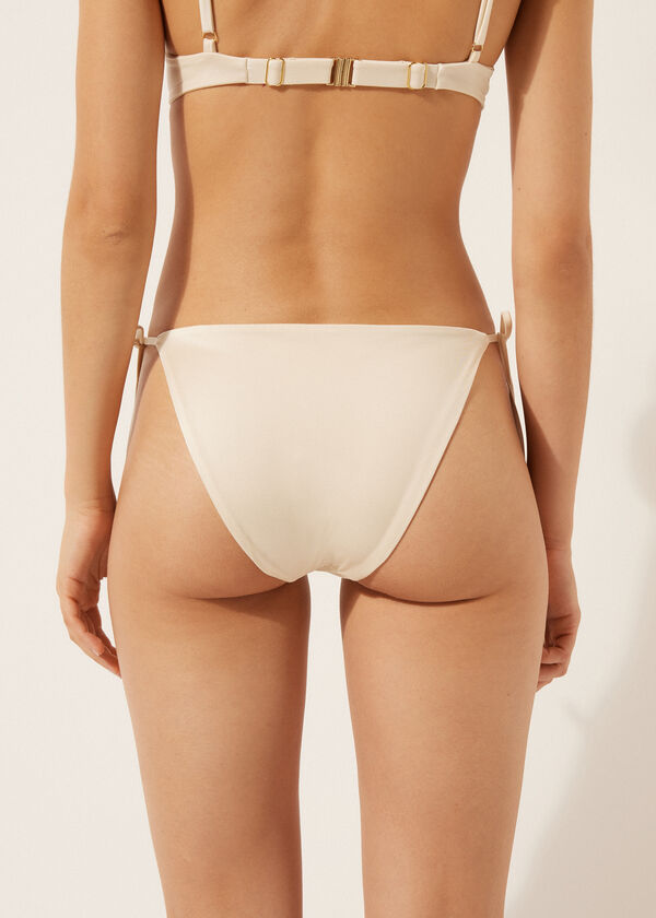 Calzedonia String Swimsuit Bottom Shiny Satin