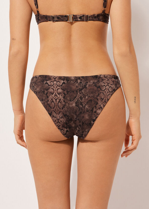 Calzedonia Swimsuit Bottoms Brown Snake