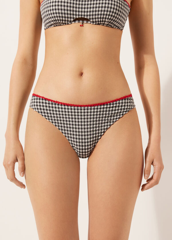 calzedonia Swimsuit Bottoms Cherry Vichy