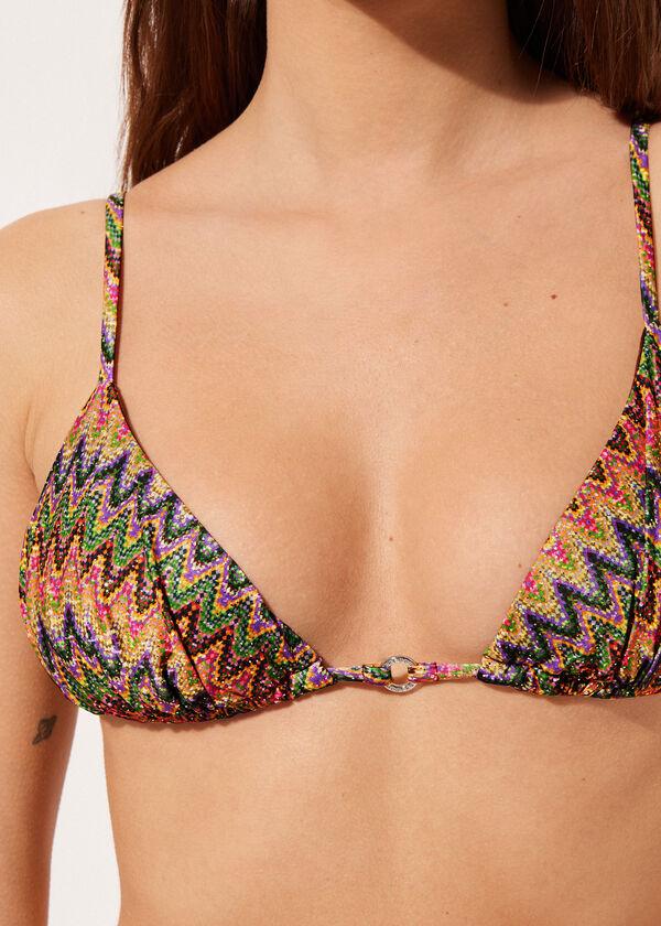 Calzedonia Triangle Swimsuit Top Bright Optical