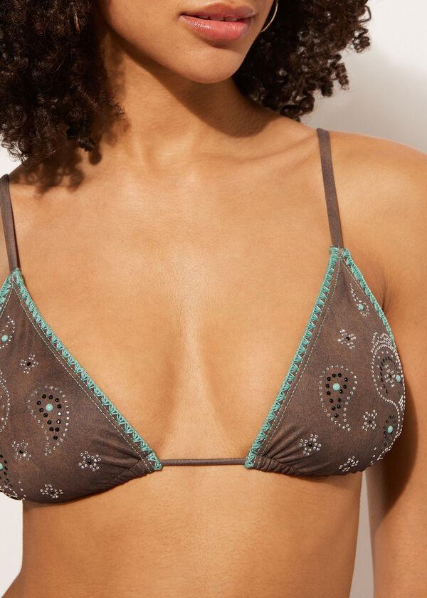 Calzedonia Triangle Swimsuit Top Texan Paisley