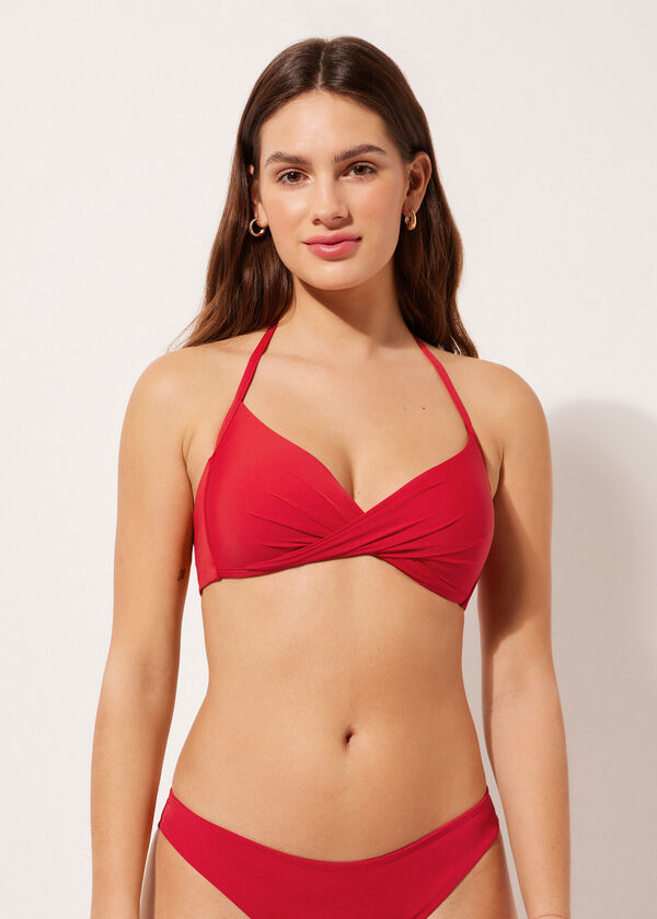 calzedonia Graduated Padded Criss-Cross Triangle Swimsuit Top Indonesia