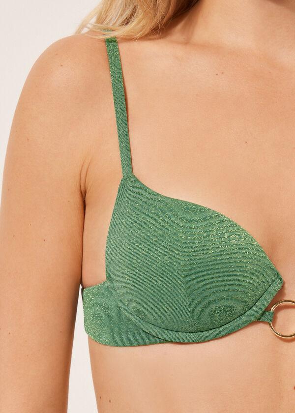 Calzedonia Graduated Padded Push-Up Swimsuit Top Golden Gleam