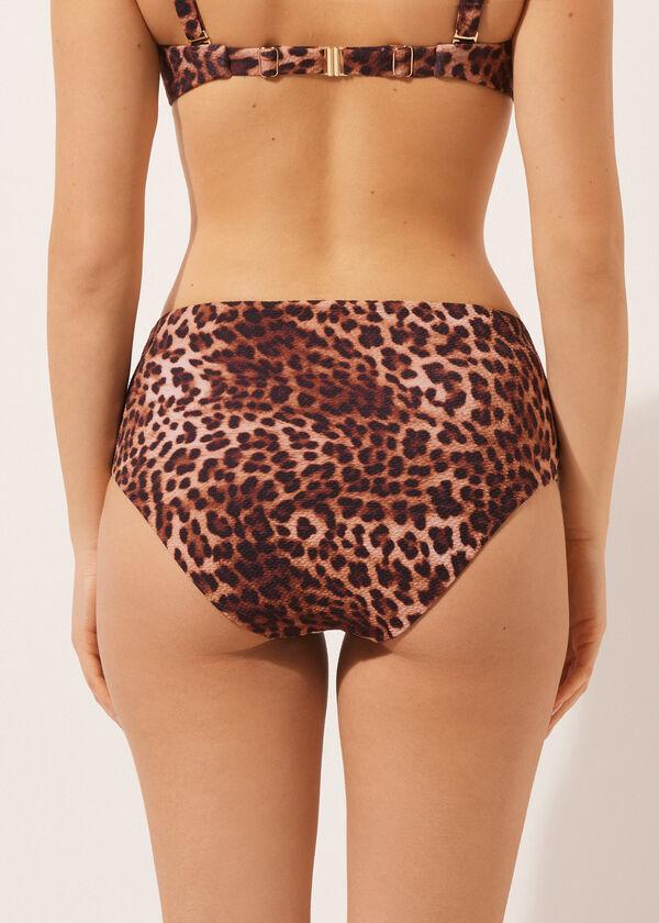 Calzedonia High Waist Slimming Swimsuit Bottom Classic Animalier