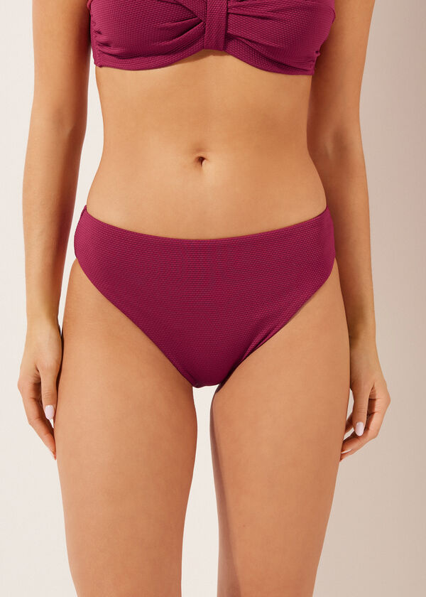 calzedonia High-Waisted Brazilian Bikini Bottoms Classy Piquet