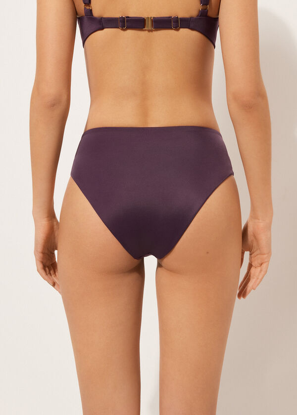Calzedonia High-Waisted Draped Swimsuit Bottoms Scultura