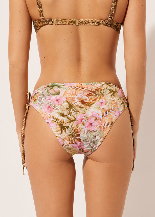 Calzedonia High-Waisted Swimsuit Bottoms Wild Tropics