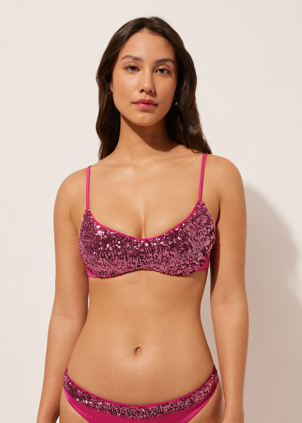 calzedonia Removable Padding Tank-Style Swimsuit Top Glowing Surface