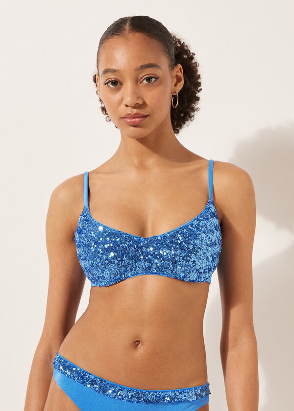 calzedonia Removable Padding Tank-Style Swimsuit Top Glowing Surface