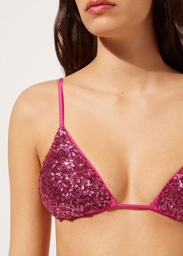 Calzedonia Removable Padding Triangle Swimsuit Top Glowing Surface