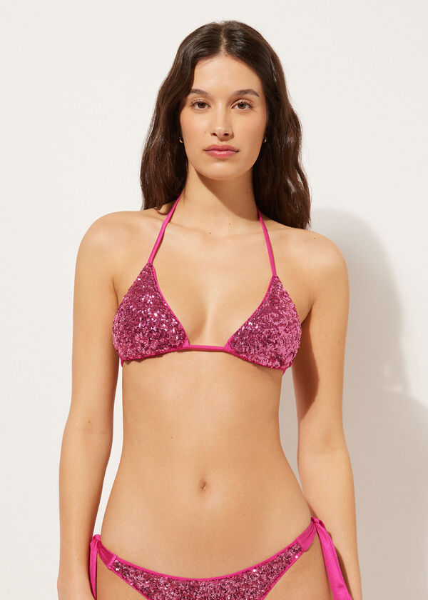 calzedonia Removable Padding Triangle Swimsuit Top Glowing Surface