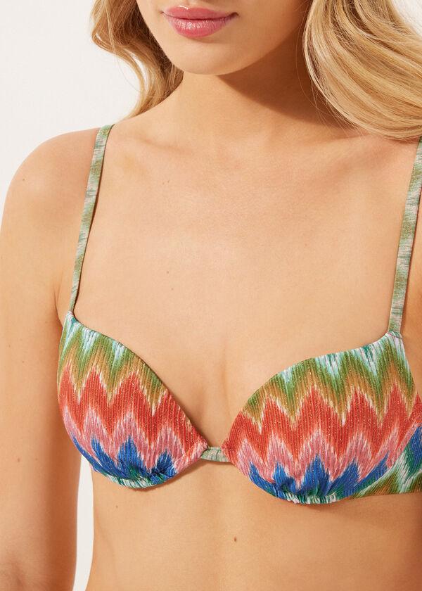 Calzedonia Super Push Up Swimsuit Top Elegant Chevron