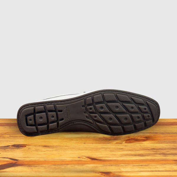 Calzoleria Toscana 2444 Calzoleria Toscana Deer Skin Horsebit Driver White