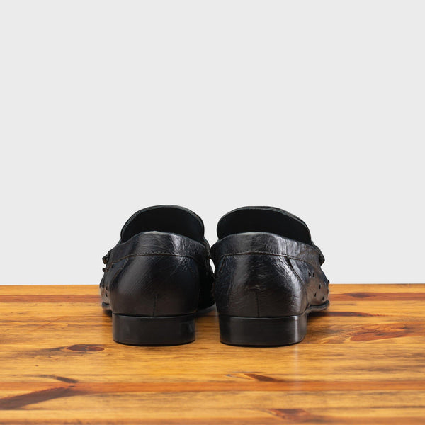 Calzoleria Toscana 3238-M Calzoleria Toscana Men's Ostrich Dress Loafer Navy Blue