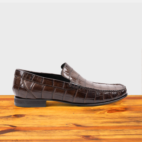 calzoleria toscana 4468 Calzoleria Toscana Men's Nile Crocodile Venetian Loafer Moor