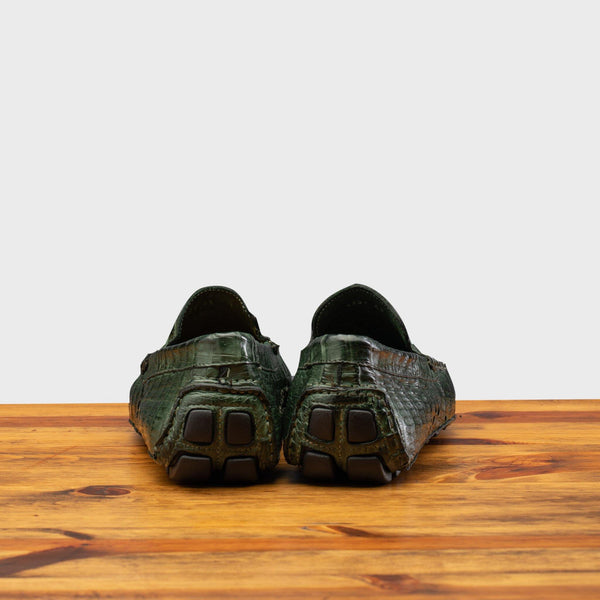 Calzoleria Toscana 4551 Calzoleria Toscana Men's Crocodile Dip-Dyed Driver Green
