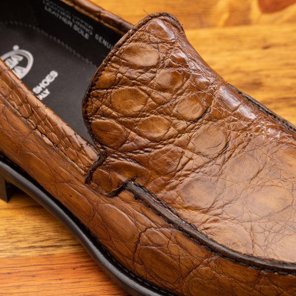 Calzoleria Toscana 5034 Calzoleria Toscana Men's Crocodile Loafer Mahogany