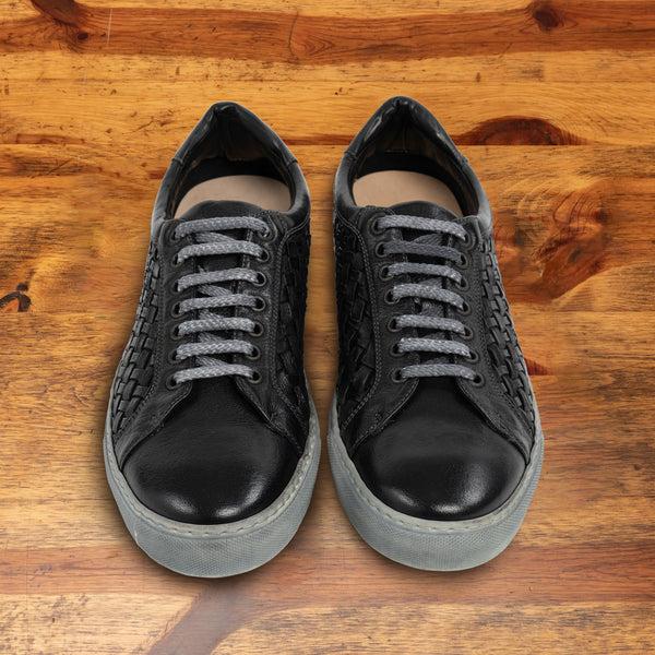 Calzoleria Toscana 6201 Calzoleria Toscana Dip-Dyed Woven Low Top Black