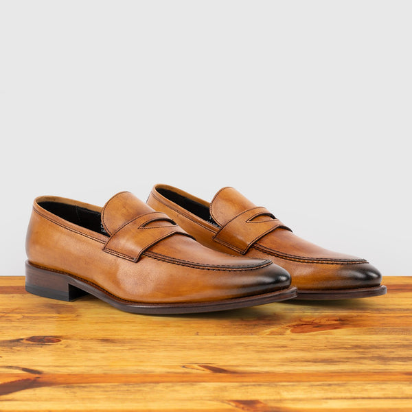 Calzoleria Toscana 7730 Calzoleria Toscana Leather Dress Loafer Dark Caramel