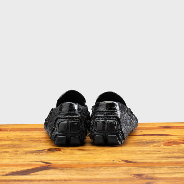 Calzoleria Toscana 8675 Calzoleria Toscana Men's Ostrich Driver Black