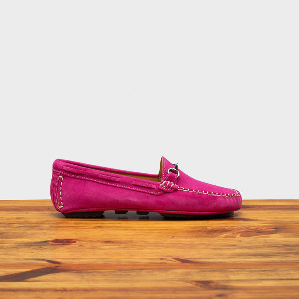 Calzoleria Toscana 8976 Calzoleria Toscana Velour Suede Driver Fuschia