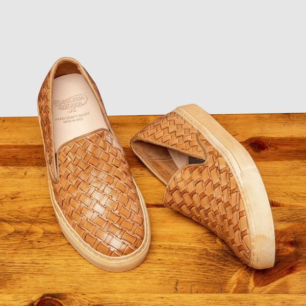 Calzoleria Toscana 9576 Calzoleria Toscana Dip-Dyed Woven Sneaker Brick