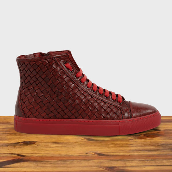 calzoleria toscana 9996 Calzoleria Toscana Dip-Dyed Woven High Top Cherry
