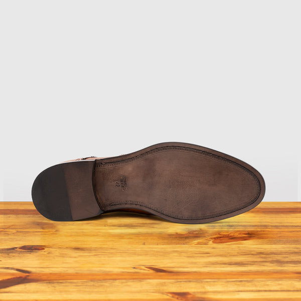 Calzoleria Toscana A484 Calzoleria Toscana Wingtip Dress Shoe Dark Caramel