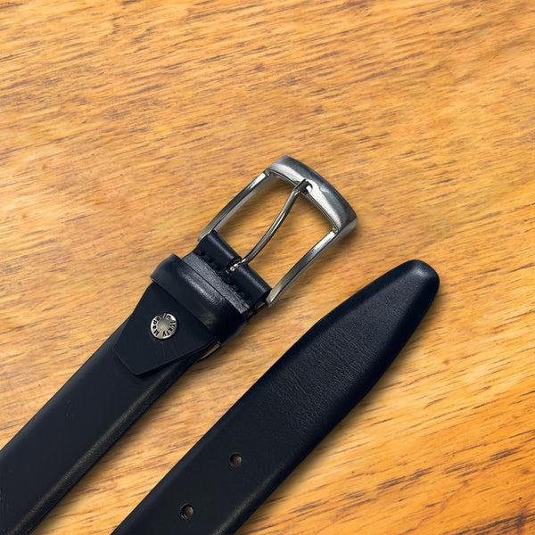 Calzoleria Toscana Amaro Calzoleria Toscana Italian Leather Dress Belt Black