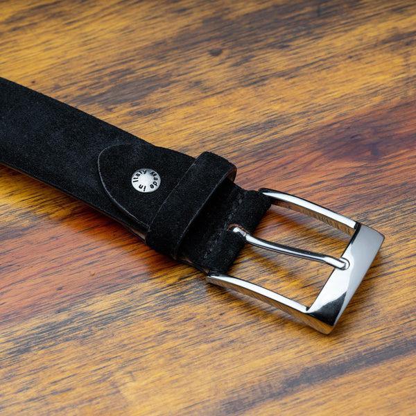 Calzoleria Toscana C1359-S Calzoleria Toscana Black Velour Suede Belt Black