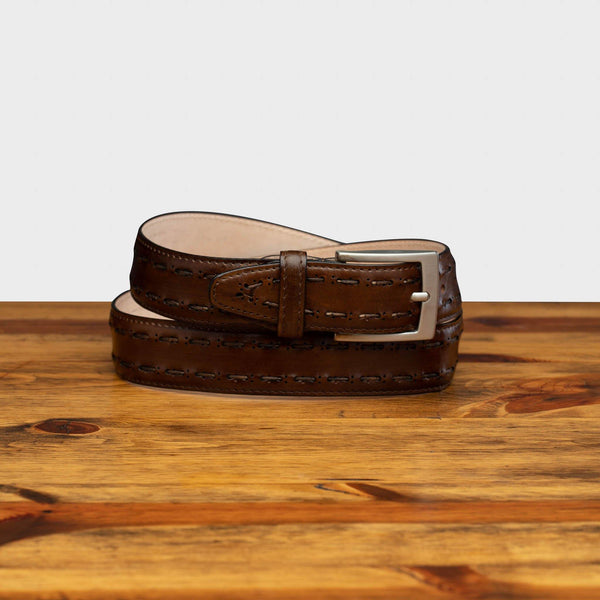 Calzoleria Toscana C1482 Calzoleria Toscana Stitched Dress Belt Black